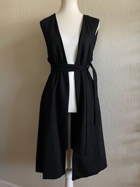 Jersey long black vest